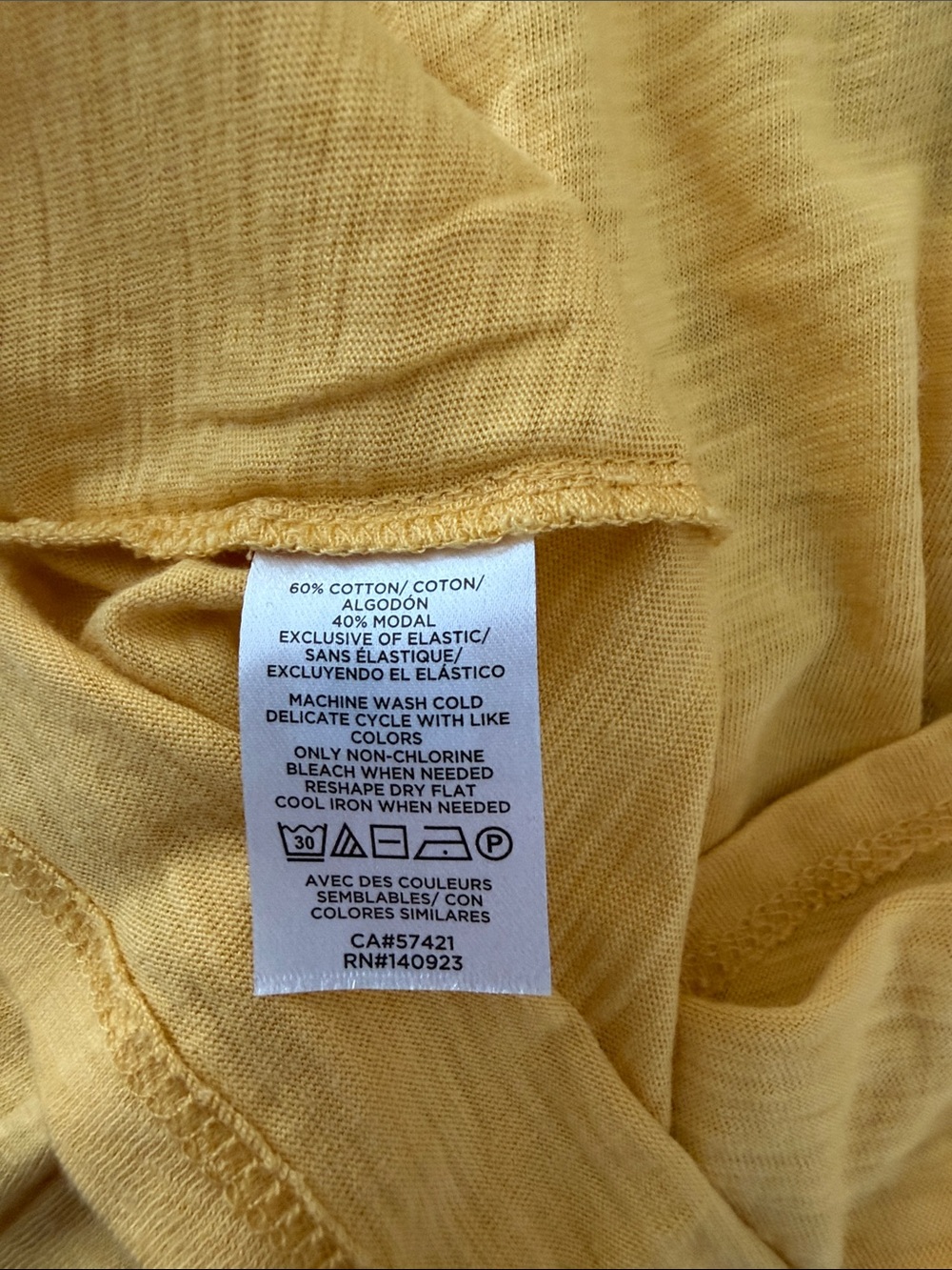 LOFT Yellow Ruffle Mock Neck Tank - Picture 4 of 4